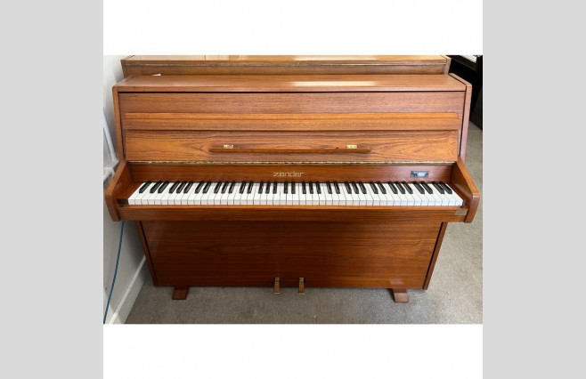 Zender Satin Cherry 108 Upright Piano, Used - All Inclusive Premium Package (SN:53312) - Image 1